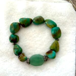 Vintage Chunky Turquoise Stretchy Bracket